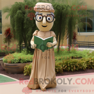 Tan Zucchini mascot costume...
