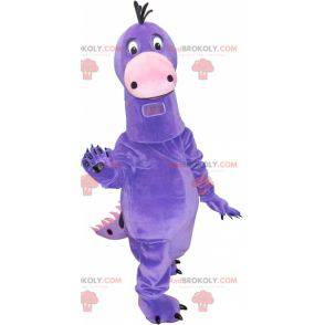 Mascotte di dinosauro viola molto carino - Redbrokoly.com