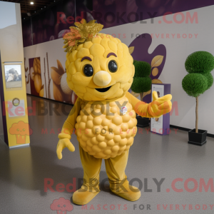 Gold Grape mascottekostuum...