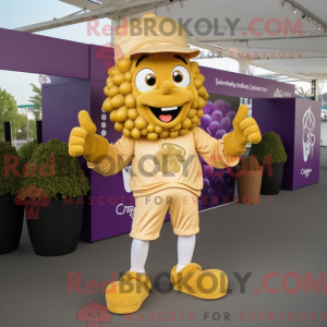 Gold Grape maskotdraktfigur...