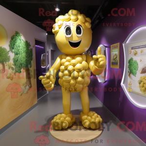 Gold Grape mascottekostuum...