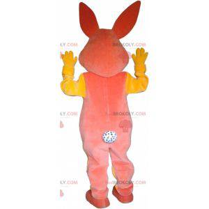 Plush rabbit mascot with spotted ears - Redbrokoly.com