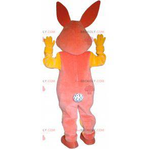 Pluche konijn mascotte met gevlekte oren - Redbrokoly.com
