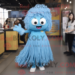 Sky Blue Spaghetti maskot...