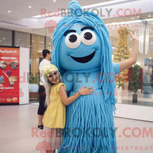 Sky Blue Spaghetti maskot...
