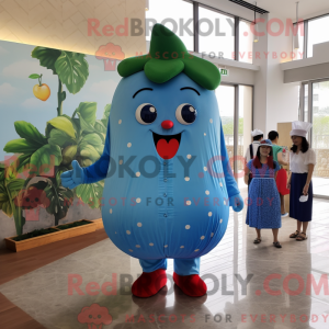 Blue Strawberry mascot...