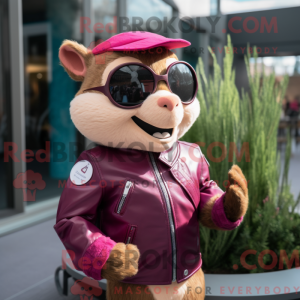Magenta Chipmunk mascot...