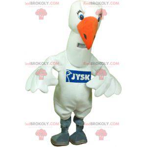 Mascote grande pássaro branco da gaivota branca - Redbrokoly.com