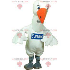 Mascot gran pájaro blanco de gaviota blanca - Redbrokoly.com