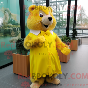 Lemon Yellow Beaver mascot...
