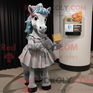 Grijze Mare-mascottekostuum...