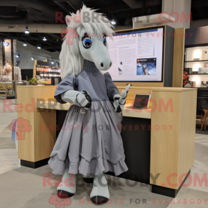 Grijze Mare-mascottekostuum...