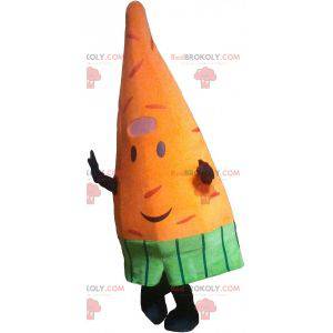 Mascot zanahoria naranja gigante. Mascota vegetal -