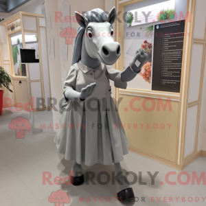 Grijze Mare-mascottekostuum...