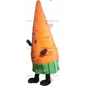 Mascot zanahoria naranja gigante. Mascota vegetal -