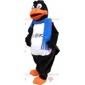 Mascota del pato negro con un pañuelo azul - Redbrokoly.com