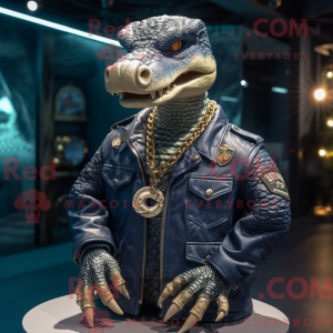 Navy Crocodile maskot...
