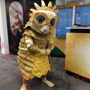 Costume mascotte de tatou...