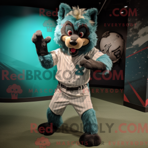 Teal Hyäne Maskottchen...