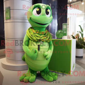 Lime Green Snake mascotte...