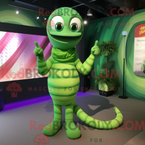 Lime Green Snake maskot...