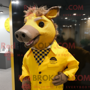 Yellow Wild Boar mascot...