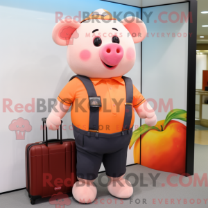 Peach Sow maskotdraktfigur...