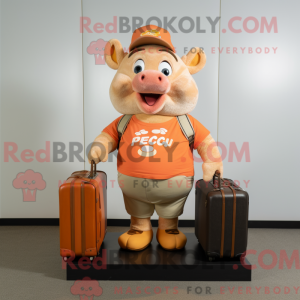 Peach Sow maskotdraktfigur...