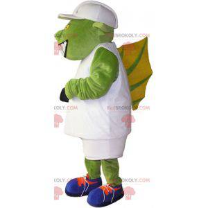 Groene buitenaardse buitenaardse monster mascotte -