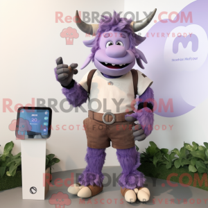 Lavendel Minotaur maskot...