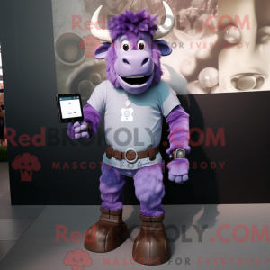 Lavender Minotaur mascot...
