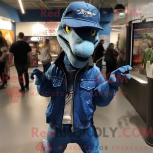 Blue Deinonychus mascot...