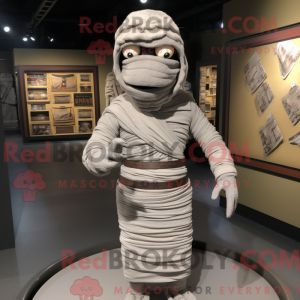 Grijze mama-mascottekostuum...