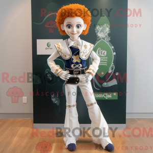 Hvid Irish Dancer maskot...