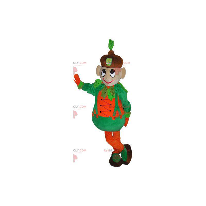 Drengemaskot med et sjovt og farverigt tøj - Redbrokoly.com