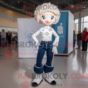 Hvid Irish Dancer maskot...