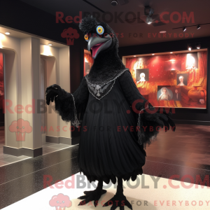 Máscara de frango preto com...
