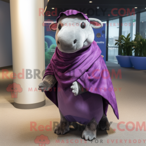 Paars Tapir-mascottekostuum...