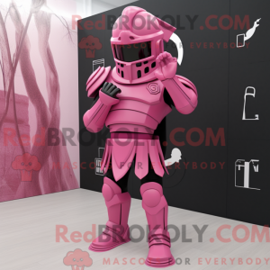 Pink Spartan Soldier maskot...