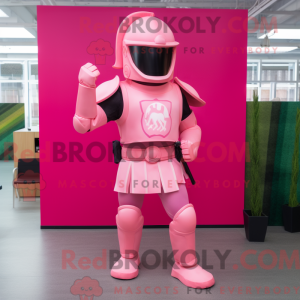 Pink Spartan Soldier maskot...