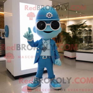 Cyan Ice maskot kostume...