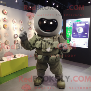 Gray Grenade mascot costume...