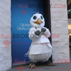 White Quail mascot costume...