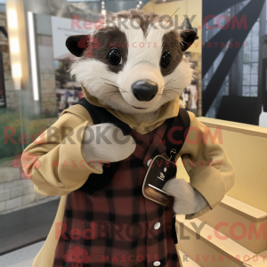 Postava maskota Tan Badger...