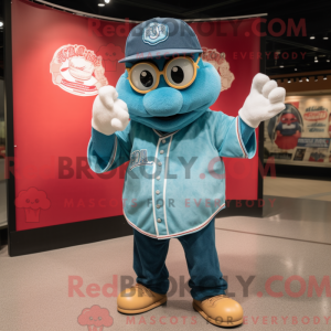 Guante de béisbol turquesa...