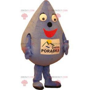 Mascotte de goutte violette géante. Mascotte violette -