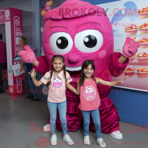 Magenta Cupcake mascot...