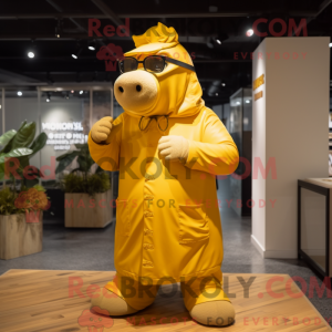 Gold Hippopotamus mascot...