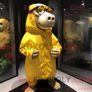 Guldflodhest maskot kostume...