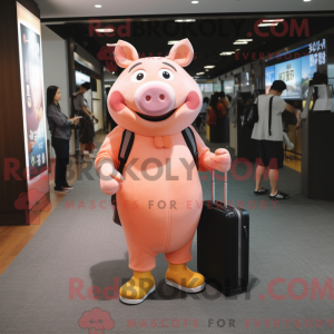 Peach Pig-maskotdraktfigur...
